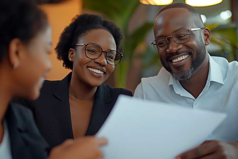 Wealth Management services at AJBrooker Financial Associates - man and woman looking over documents
